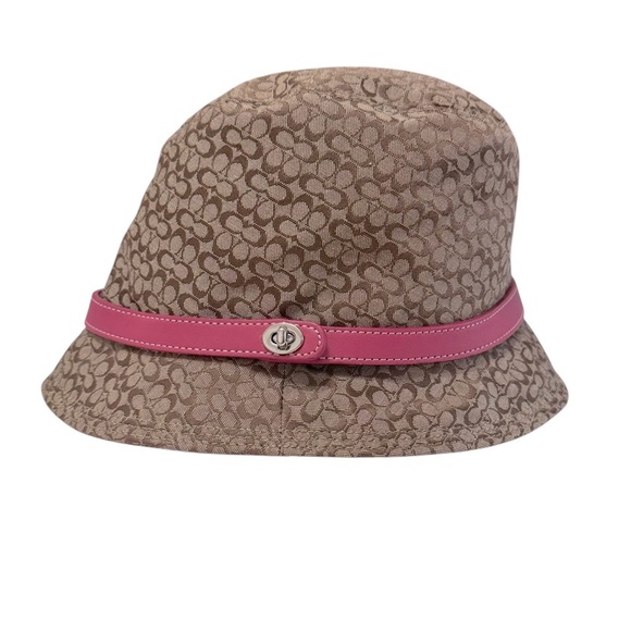 Coach Signature Jacquard Bucket Hat Tan/Brown - Picture 1 of 7